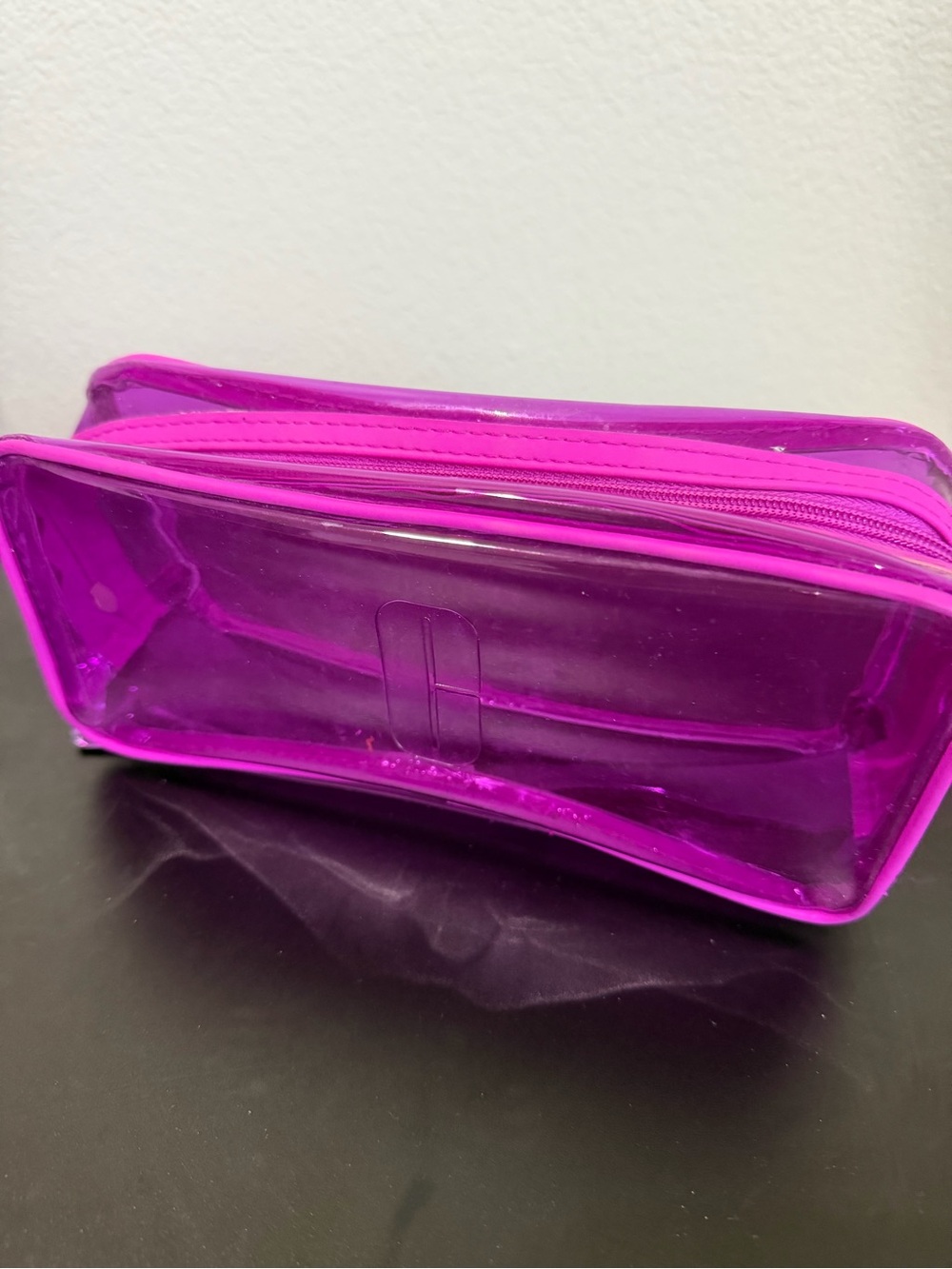 Clinique Transparent Vibrant Pink Cosmetic Pouch